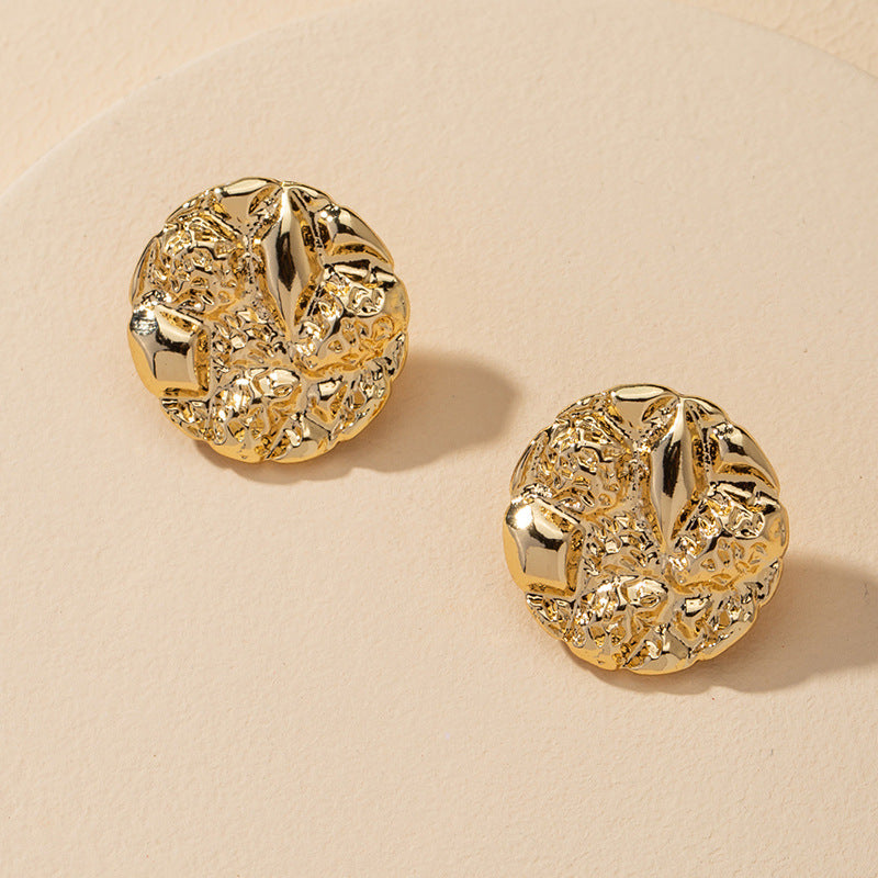 Round Nugget Stud Earrings nugget earrings