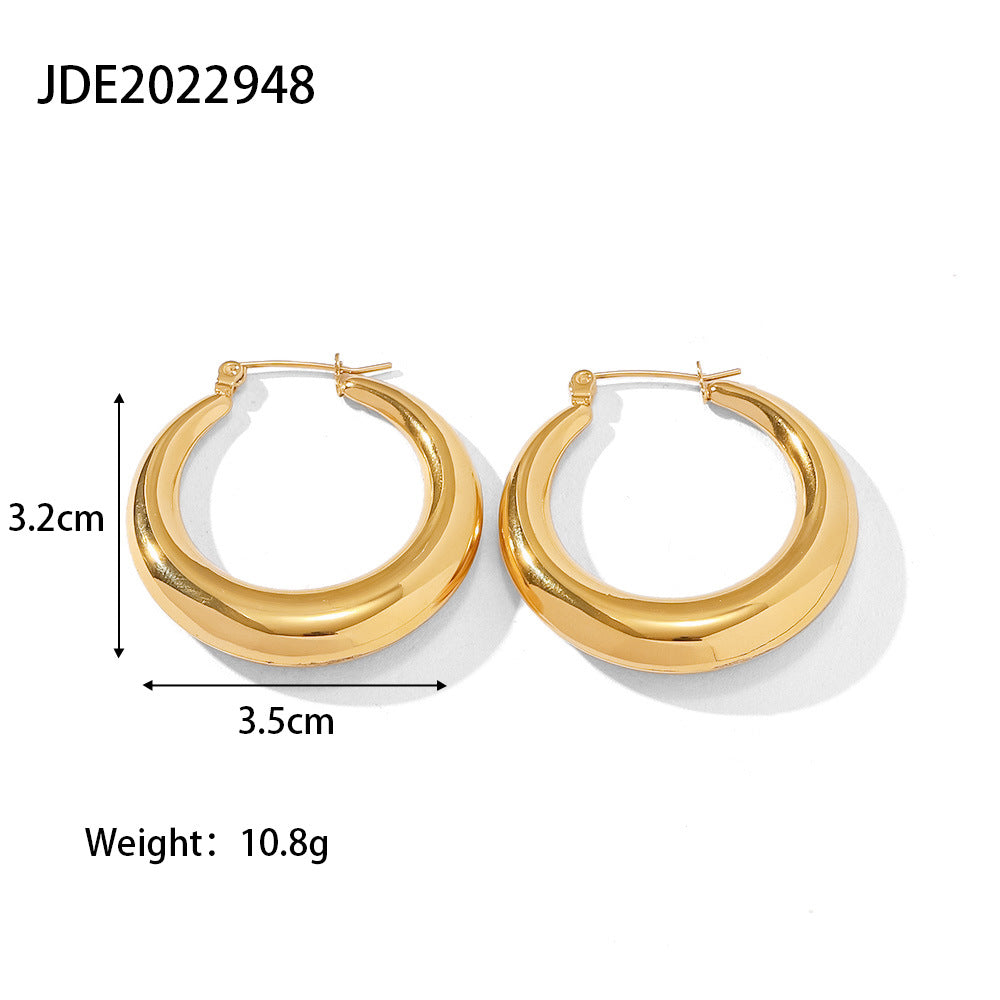 Chunky Hoop Nugget Eearrings 18K Gold-plated nugget earrings
